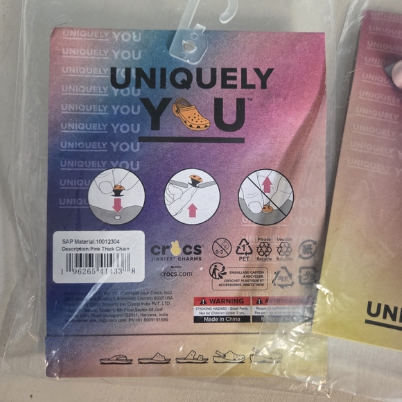 CROCS jibitz Pink Chain Accent - Picture 3 of 4